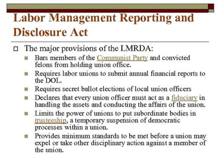 Labor Management Reporting and Disclosure Act